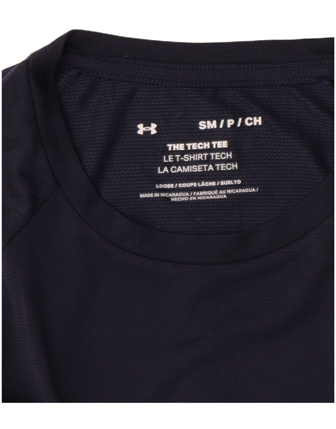 Camiseta masculina Under Armour pequena azul marinho poliéster