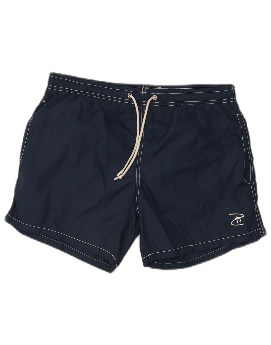Shorts de natação masculino Pierre Cardin pequeno poliéster azul marinho