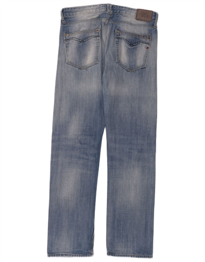 Replay Jeans reto feminino W33 L34 azul algodão