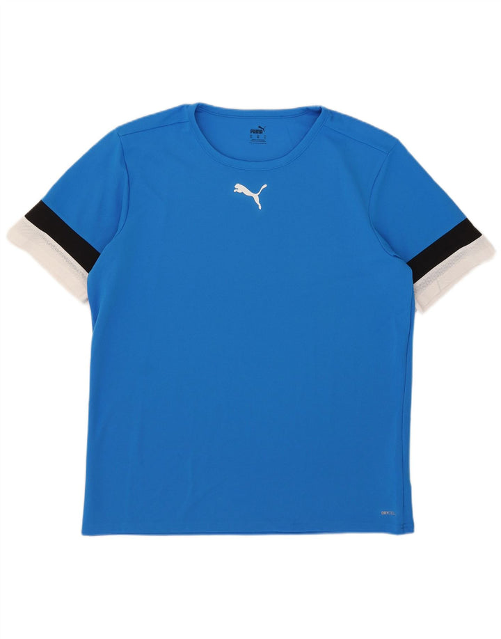 Camiseta masculina Puma Top XL azul colorblock poliéster