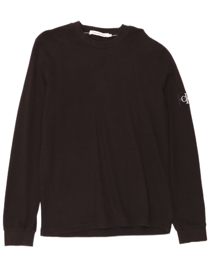 Calvin Klein Jeans Masculino Top Manga Longa Grande Marrom