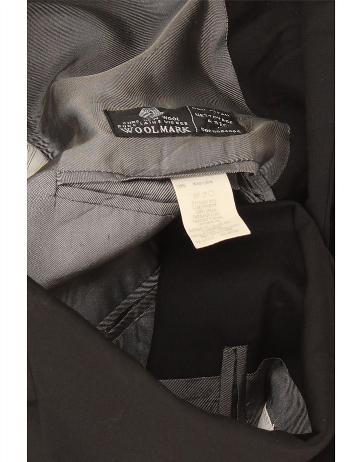 Jaqueta Blazer Masculina Calvin Klein com 3 Botões Reino Unido 38 Lã Preta Média