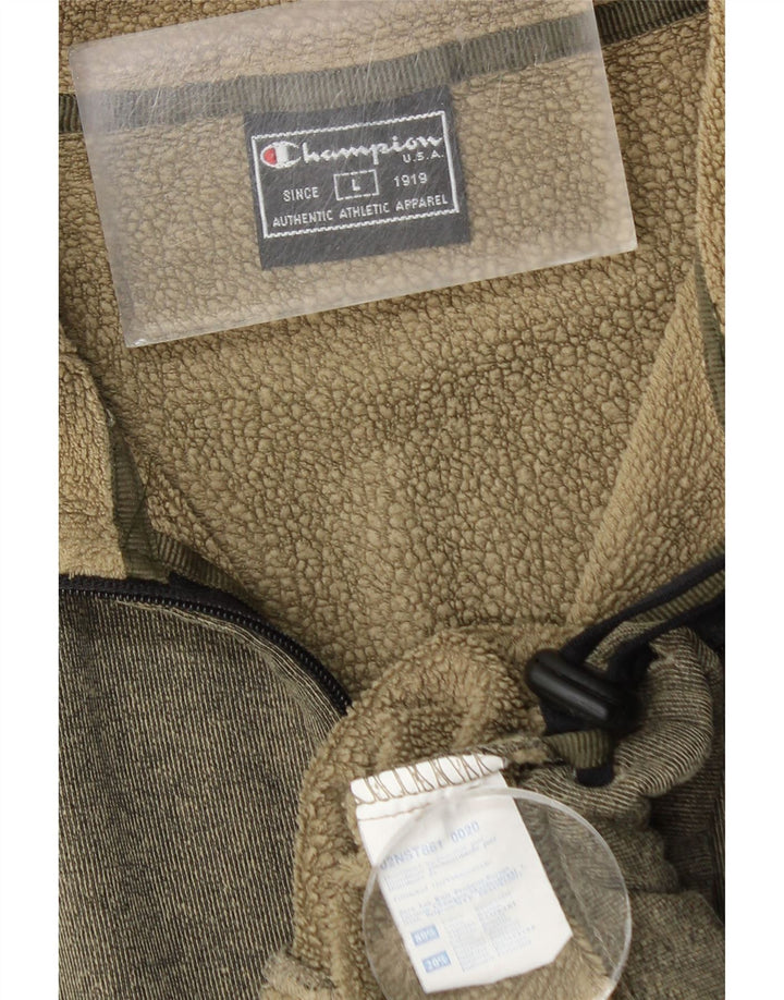 Jaqueta masculina Champion de agasalho grande de algodão cáqui