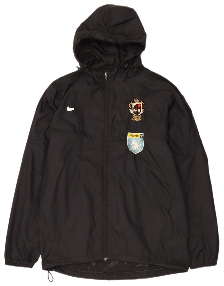 Jaqueta de chuva masculina Nike com capuz UK 38 médio preto nylon