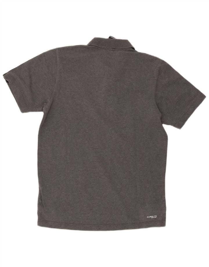 Camisa polo masculina Adidas Climalite cinza médio algodão