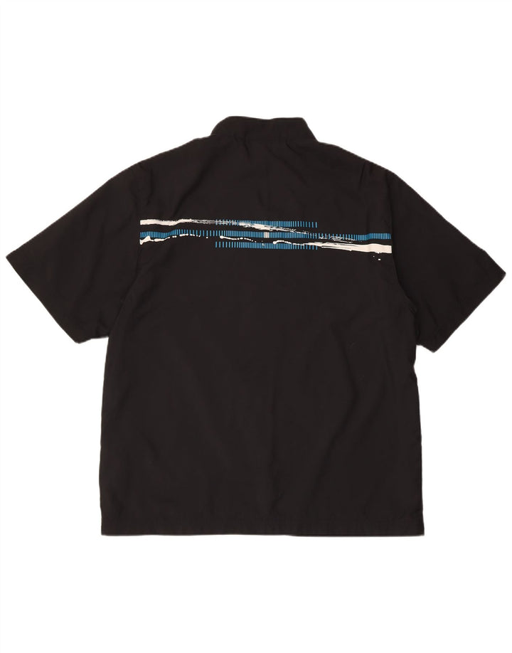 Adidas masculino manga curta agasalho jaqueta pequena poliéster preto