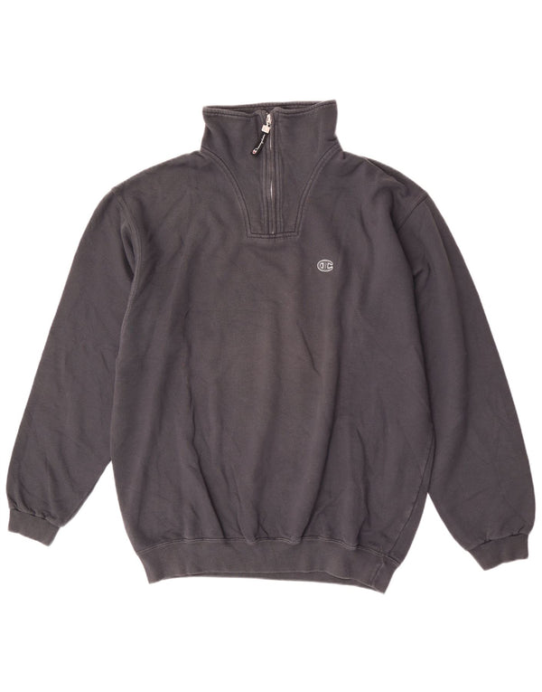 Moletom masculino Champion com zíper e gola 2XL algodão cinza