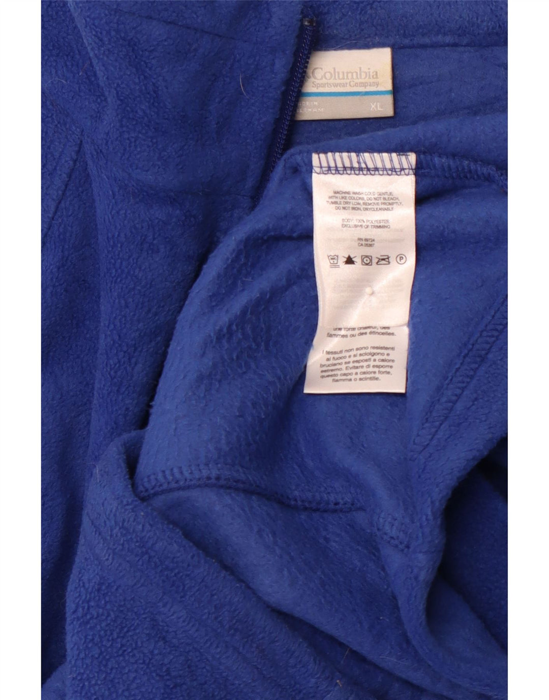 Jaqueta de lã feminina COLUMBIA UK 18 XL azul poliéster