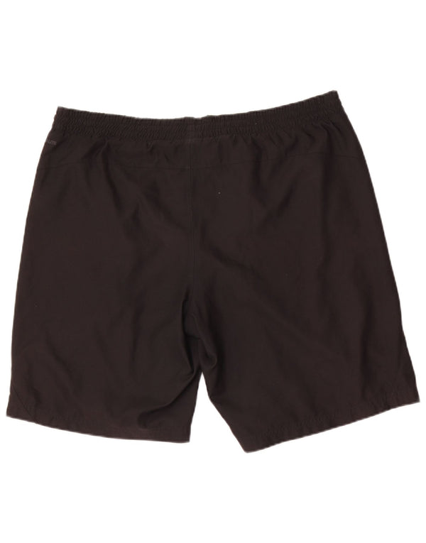 Shorts esportivos masculinos Adidas grande poliéster preto