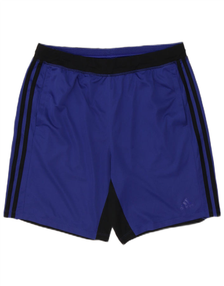 ADIDAS Masculino Climalite Sport Shorts Grande Azul Colorblock Poliéster
