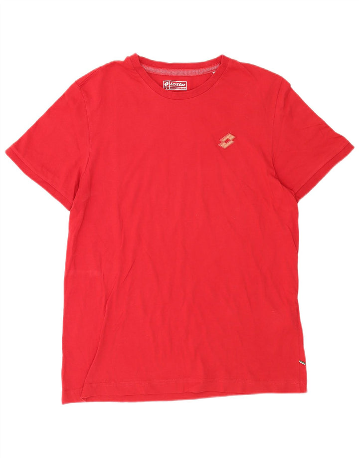 Camiseta masculina Lotto Top grande de algodão vermelho