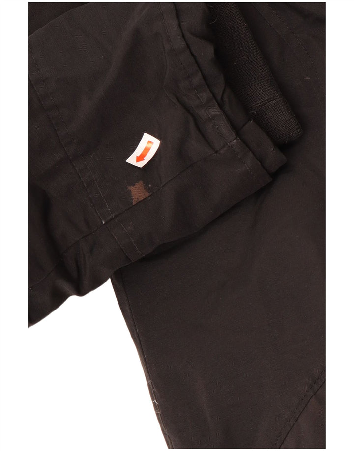 Casaco acolchoado com capuz feminino Woolrich Reino Unido 10 pequeno algodão preto