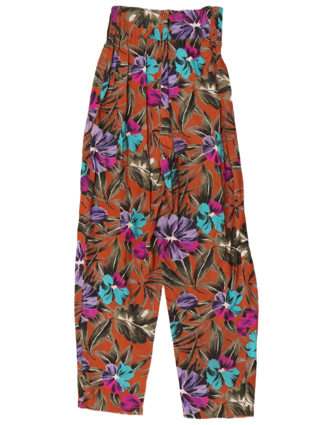 Calça Harém Feminina Vintage W25 L29 Floral Multicolorido