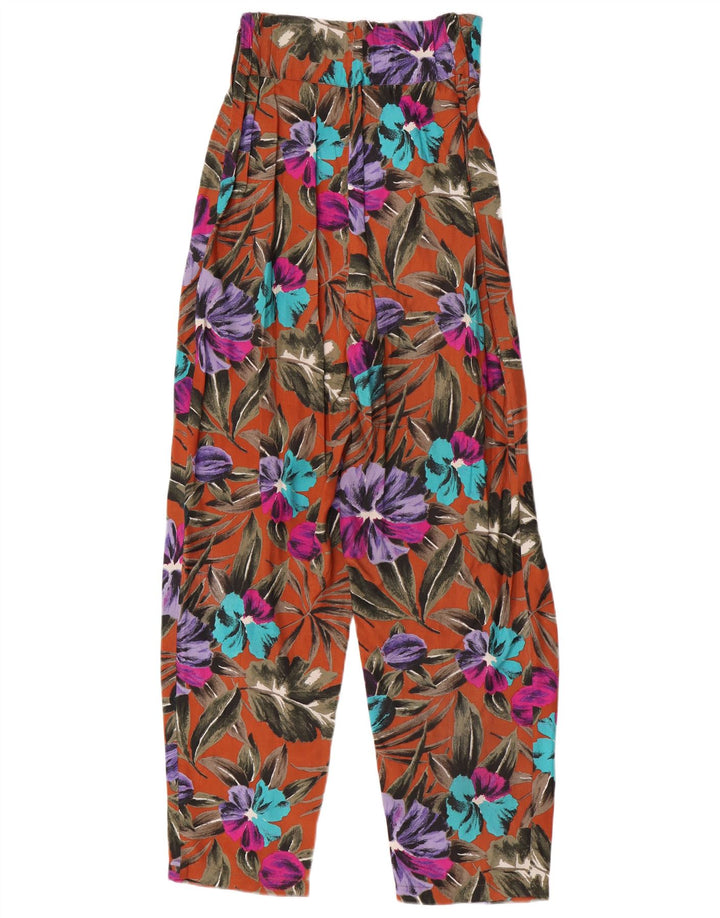 Calça Harém Feminina Vintage W25 L29 Floral Multicolorido