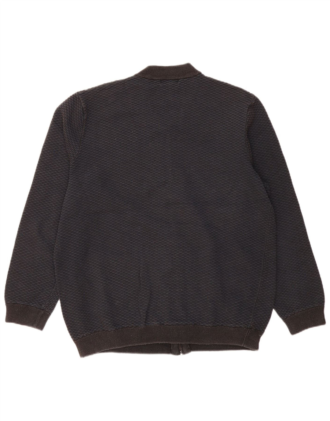 Suéter cardigã masculino com zíper completo Marks & Spencer 2XL algodão preto