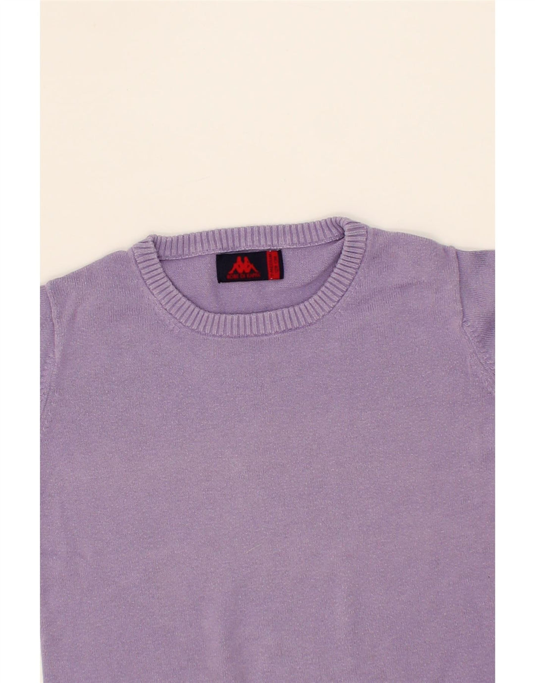 KAPPA Girls Boat Neck Jumper Sweater 7-8 Years Medium Purple Cotton Vintage Kappa and Second-Hand Kappa from Messina Hembry 