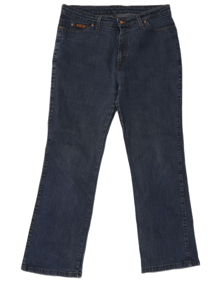 Wrangler feminino bootcut jeans W34 L30 azul marinho algodão