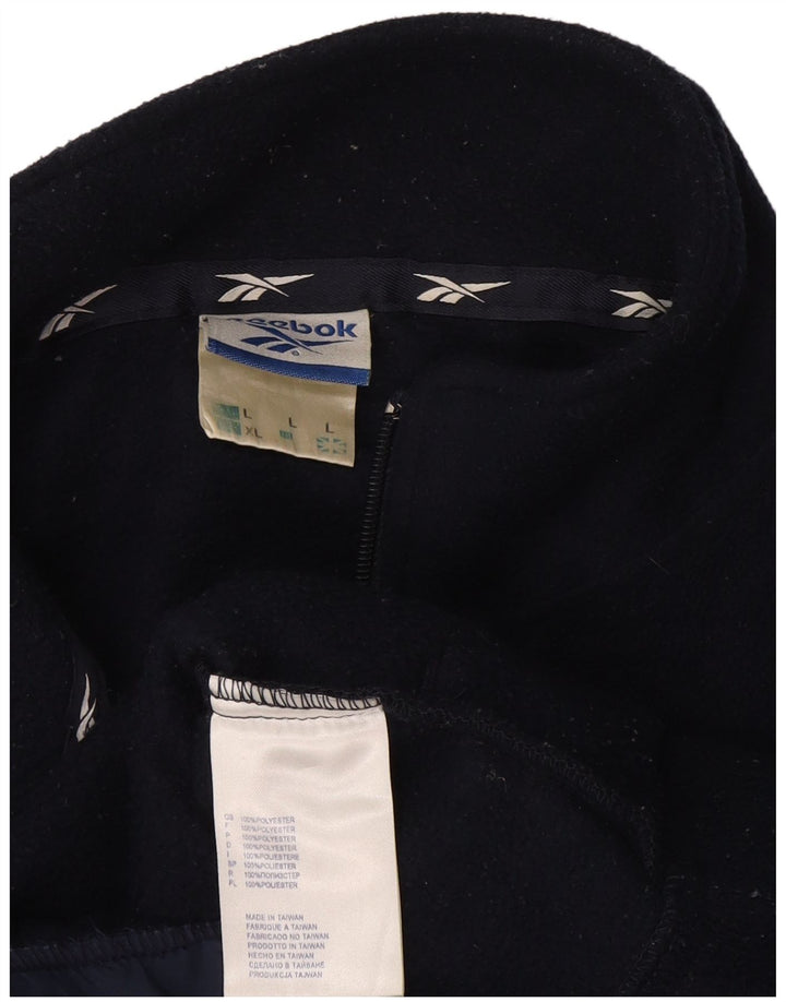 Jaqueta masculina Reebok Fleece UK 40 grande poliéster azul marinho
