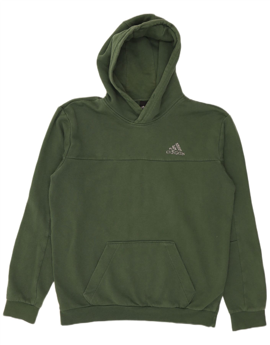 ADIDAS Mens Hoodie Jumper Médio Algodão Verde