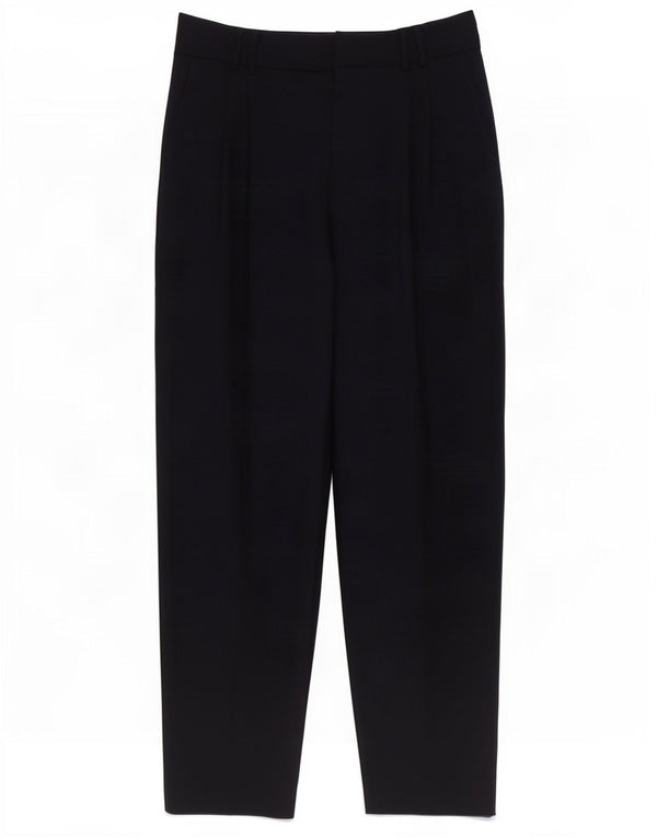Zara Calça Chino Feminina Cintura Alta Pegged EU 38 Pequeno W28 L27 Azul Marinho