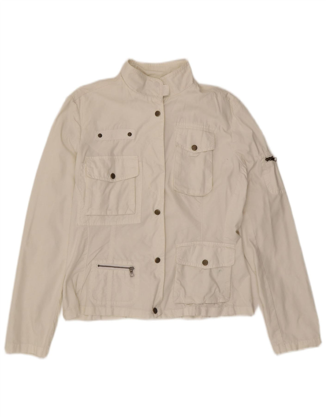Jaqueta utilitária feminina Marlboro Classics EU 44 XL algodão branco