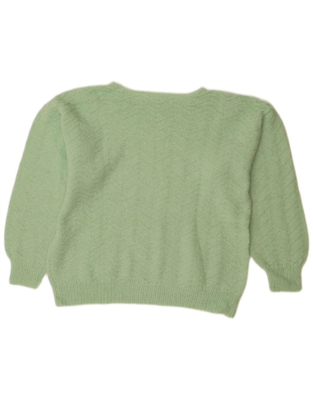 Suéter feminino VINTAGE com gola canoa UK 18 XL verde