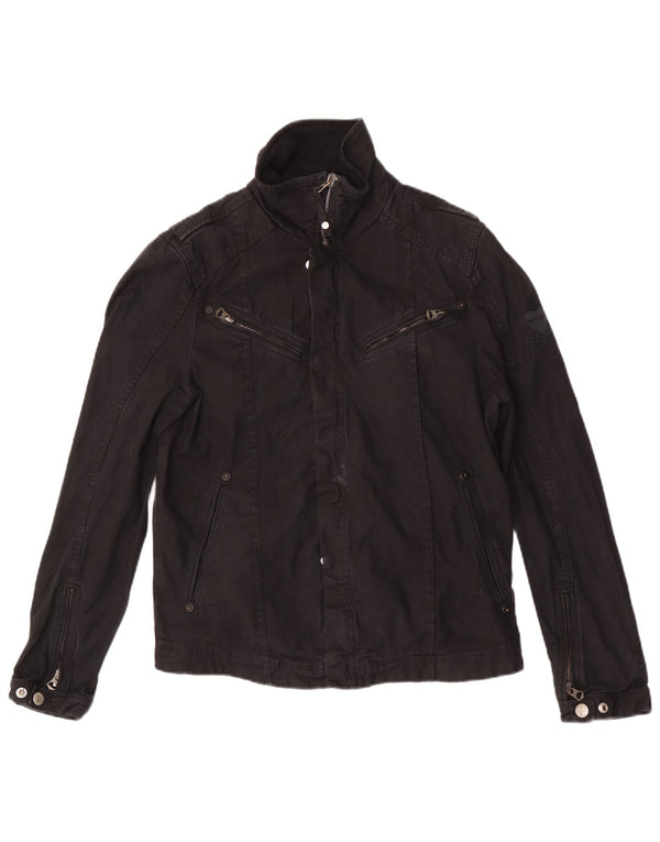Jaqueta jeans masculina ENERGIE UK 38 algodão preto médio