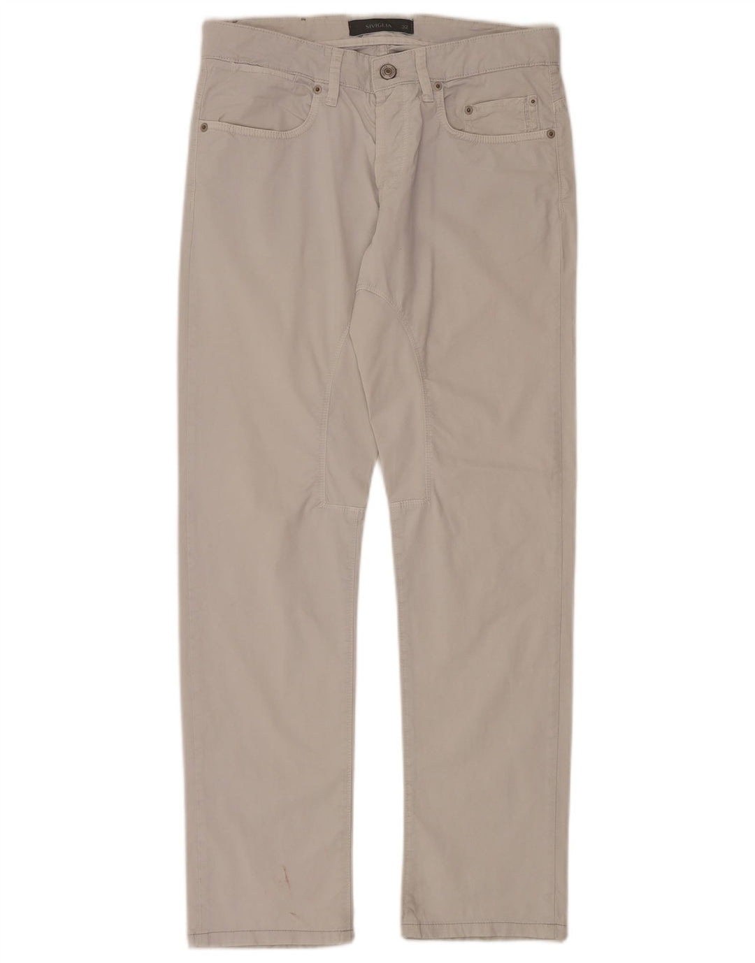 Calça casual masculina slim SIVIGLIA W32 L30 algodão cinza