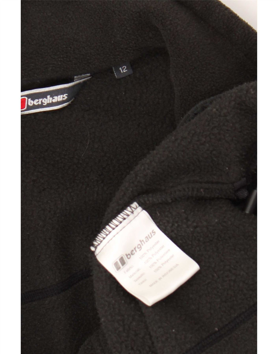 Jaqueta feminina Berghaus Liner Fleece UK 12 poliéster preto médio