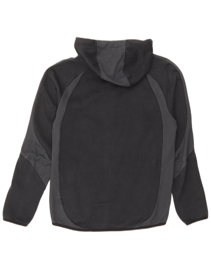 Suéter masculino Puma com capuz e zíper médio preto algodão manchado