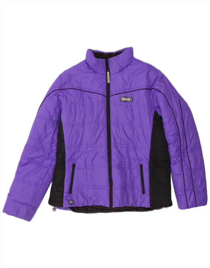 Jaqueta acolchoada feminina Brugi UK 18 XL roxo Colourblock poliamida