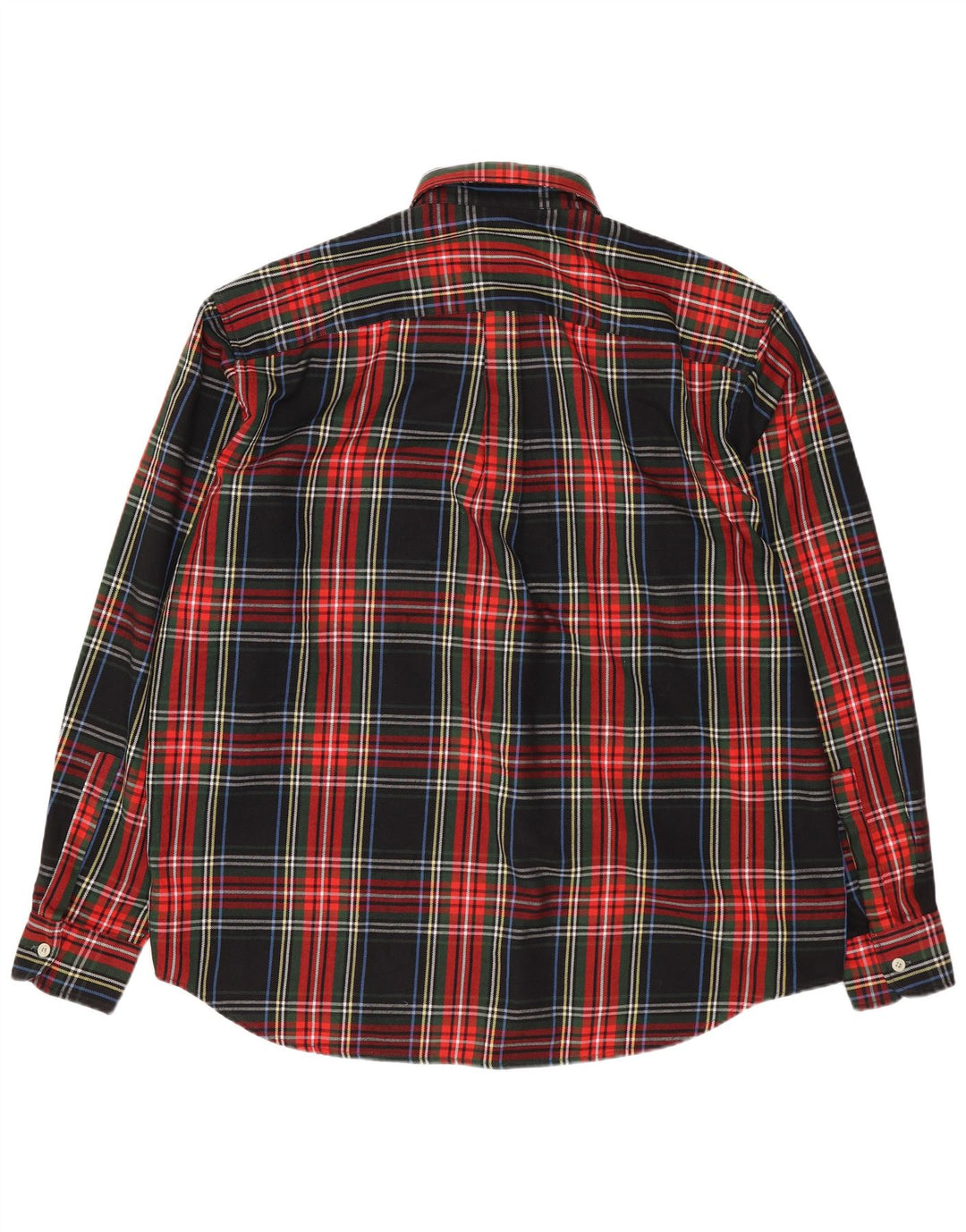 Camisa masculina vintage de flanela XL preta xadrez