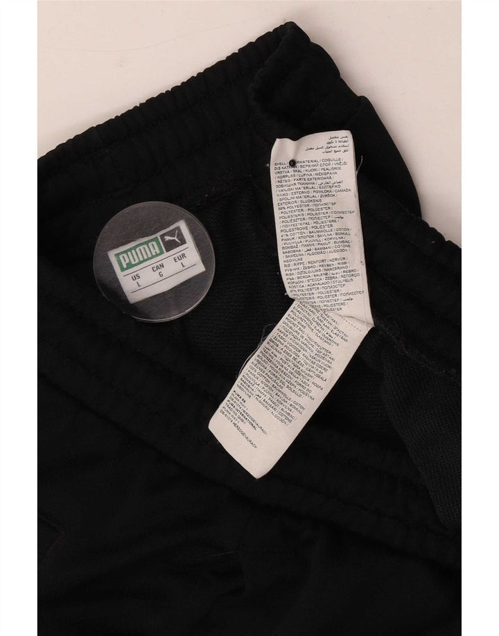 Calça esportiva masculina Puma Joggers grande poliéster colorblock preto