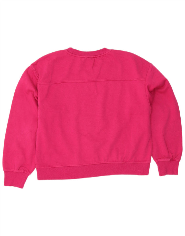 Zara Mulher Moletom Cropped UK 16 Grande Rosa