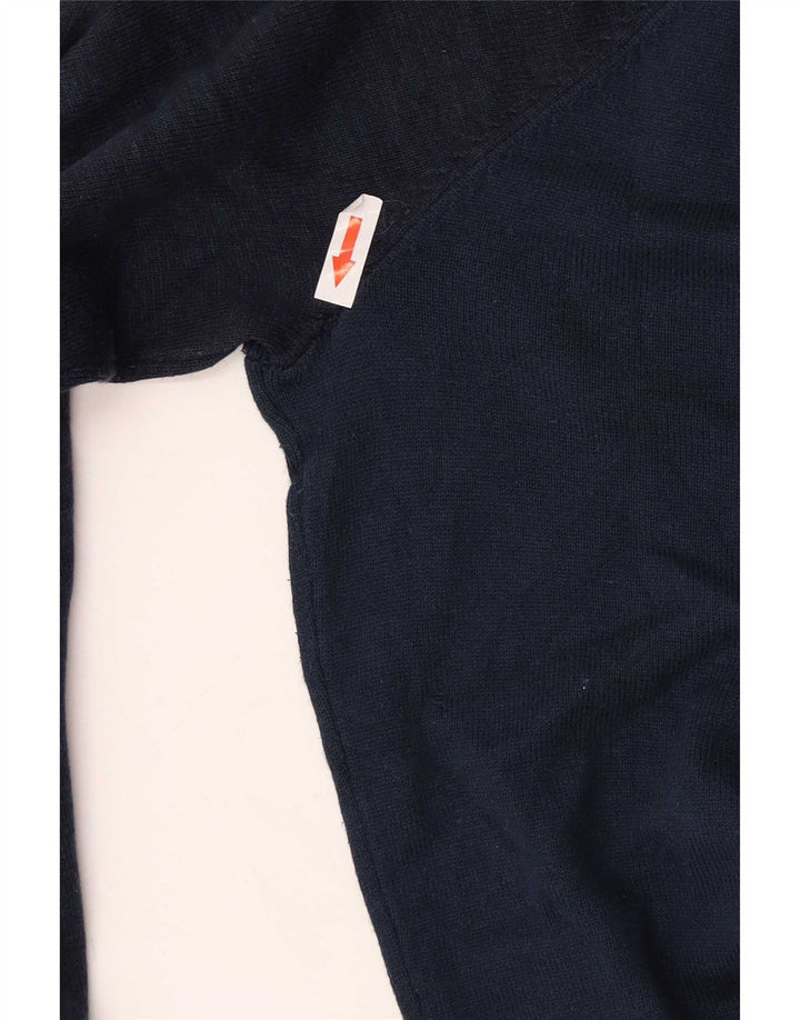 Suéter masculino Ted Baker com gola redonda tamanho 2 pequeno azul marinho