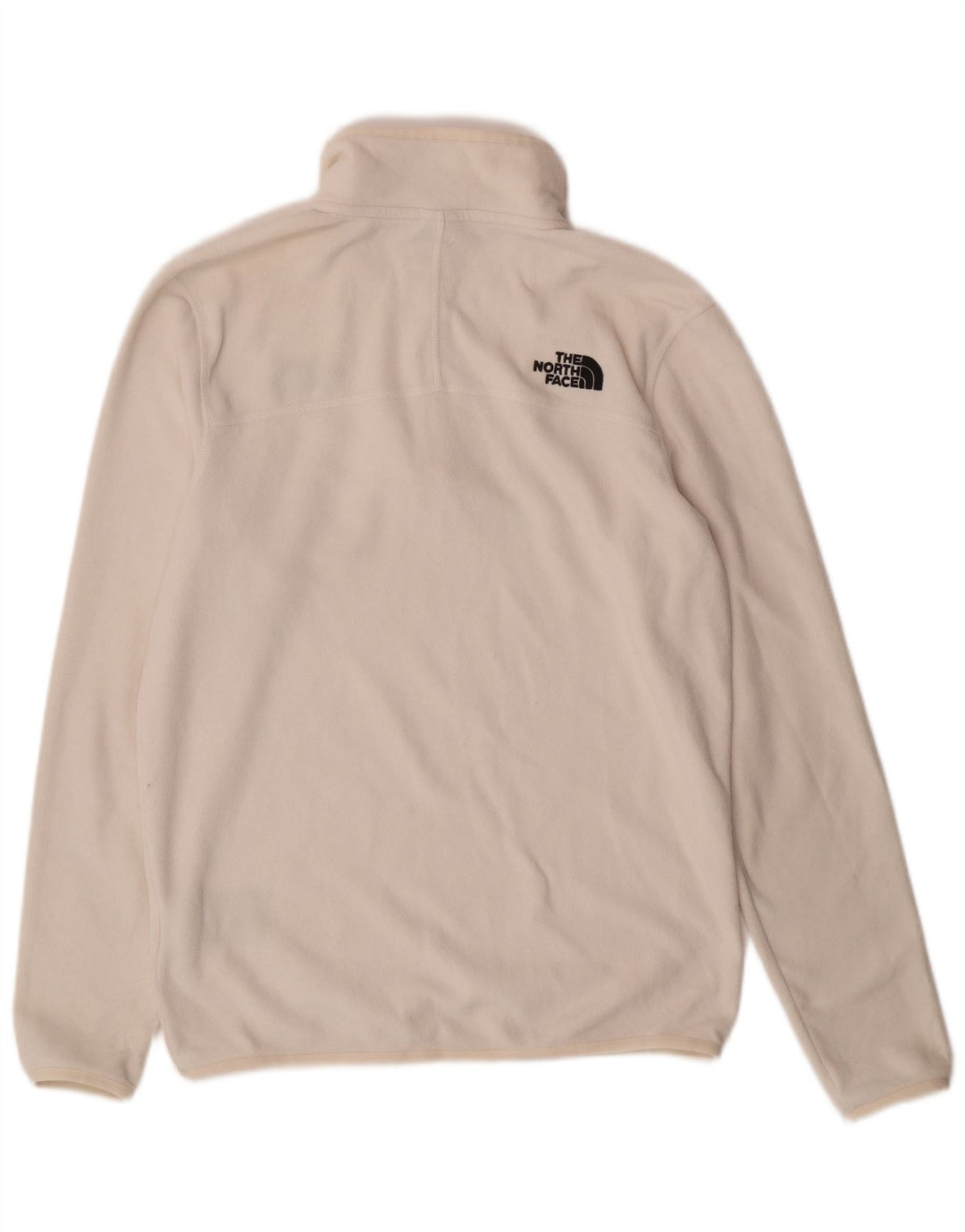 THE NORTH FACE Suéter masculino de lã com gola e zíper pequeno poliéster branco