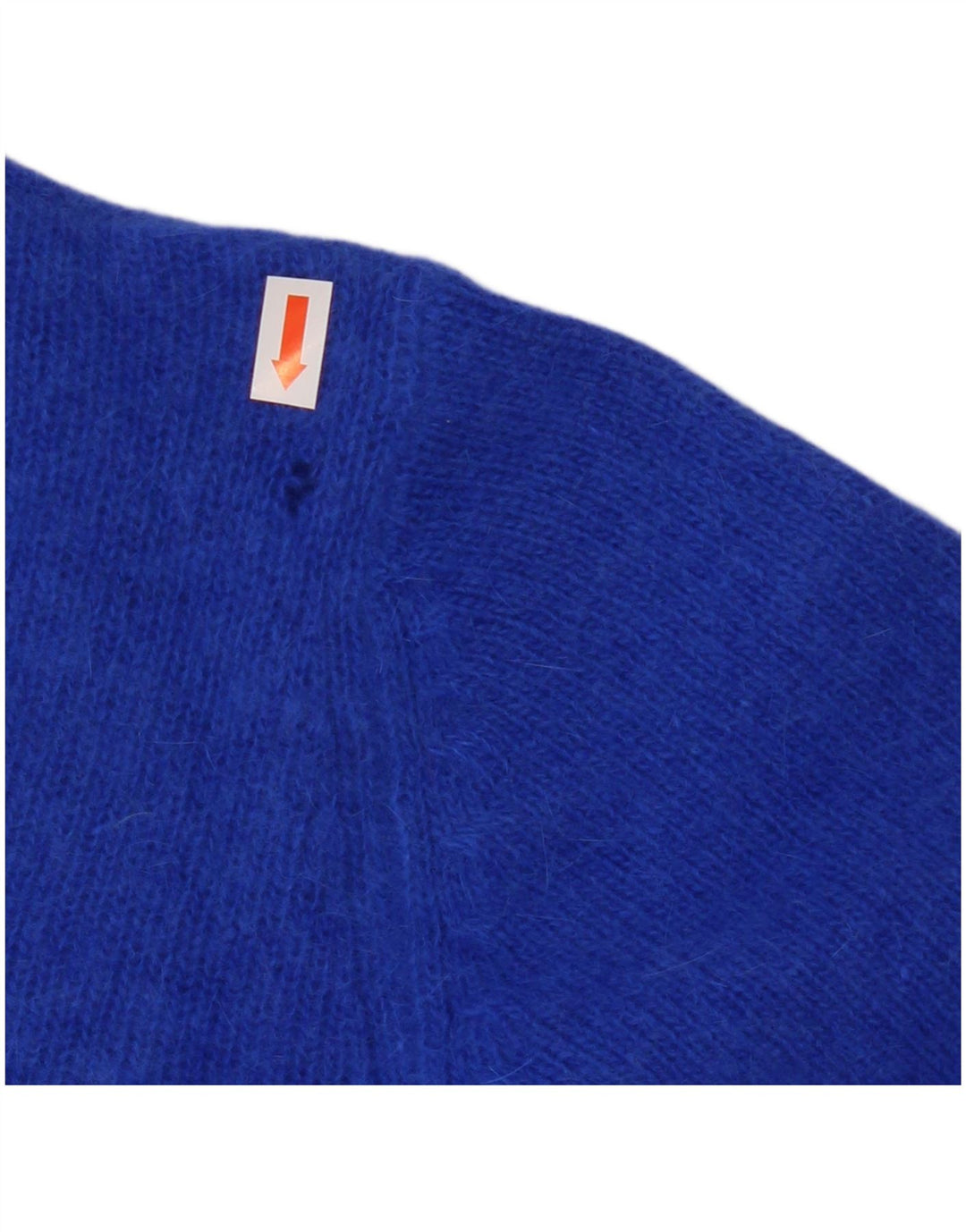 Suéter cardigã feminino VINTAGE Reino Unido 10 lã azul pequena