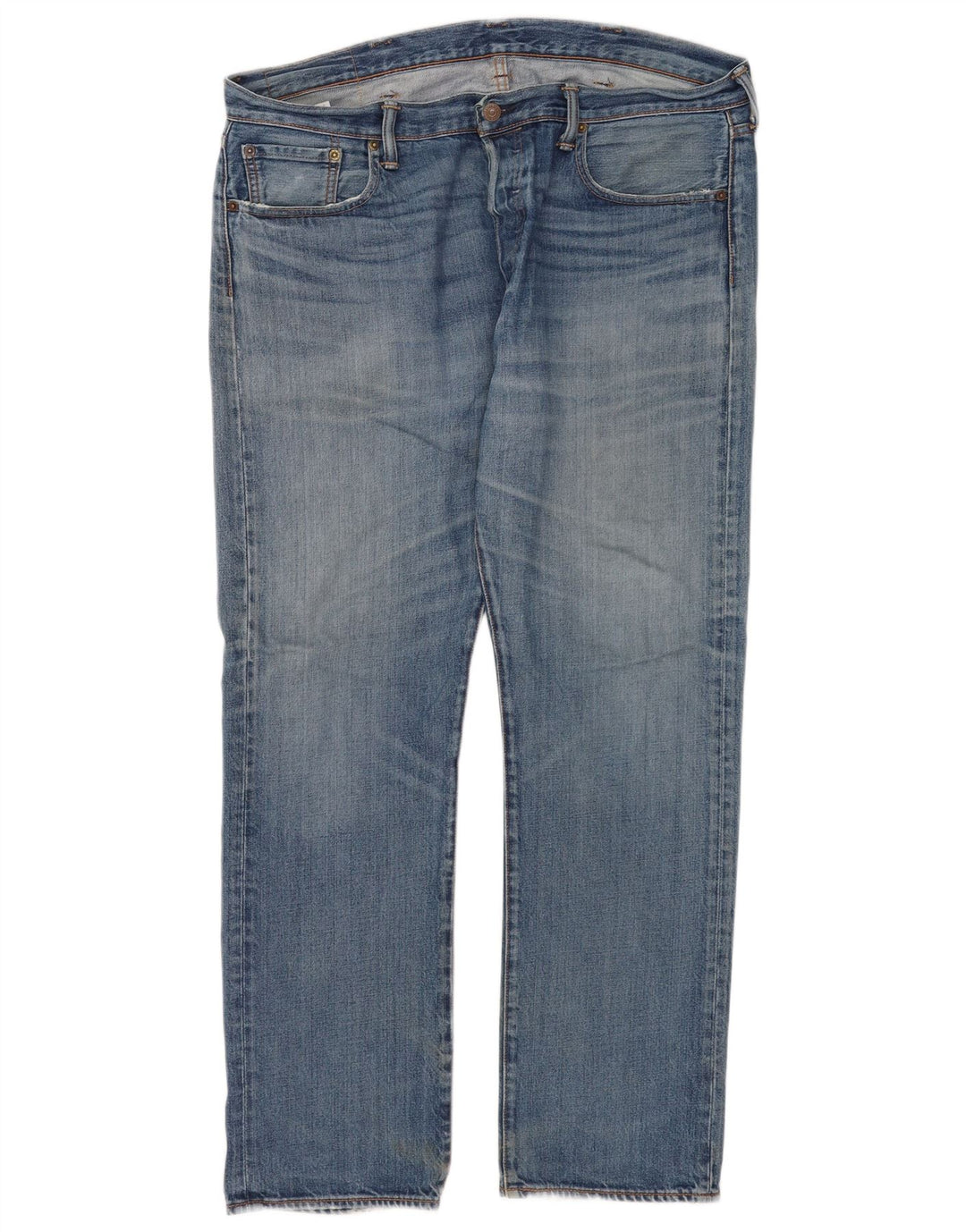 Levi's Masculino 501 Straight Jeans W38 L32 Azul Algodão