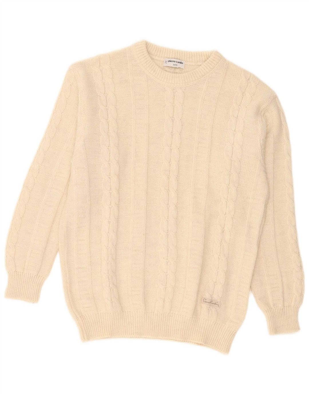 Suéter masculino Pierre Cardin com gola canoa grande bege
