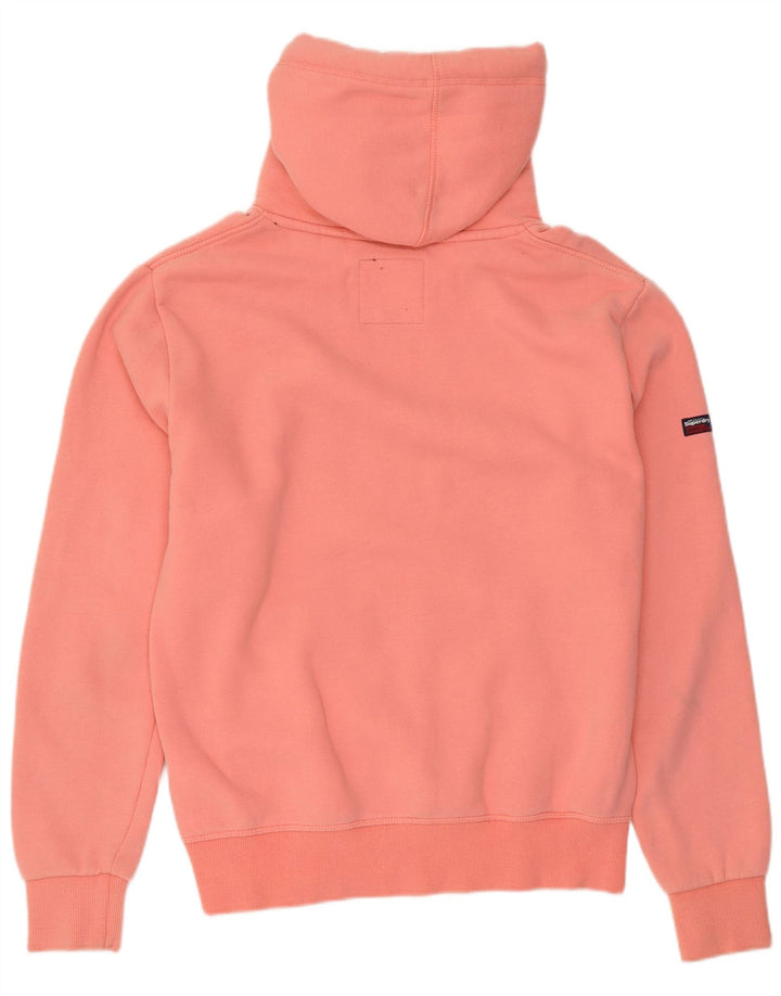 Suéter com capuz gráfico masculino SUPERDRY grande algodão rosa