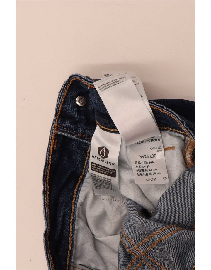 Calça jeans feminina Levi's 725 High Rise Bootcut W25 L30 azul marinho Lyocell