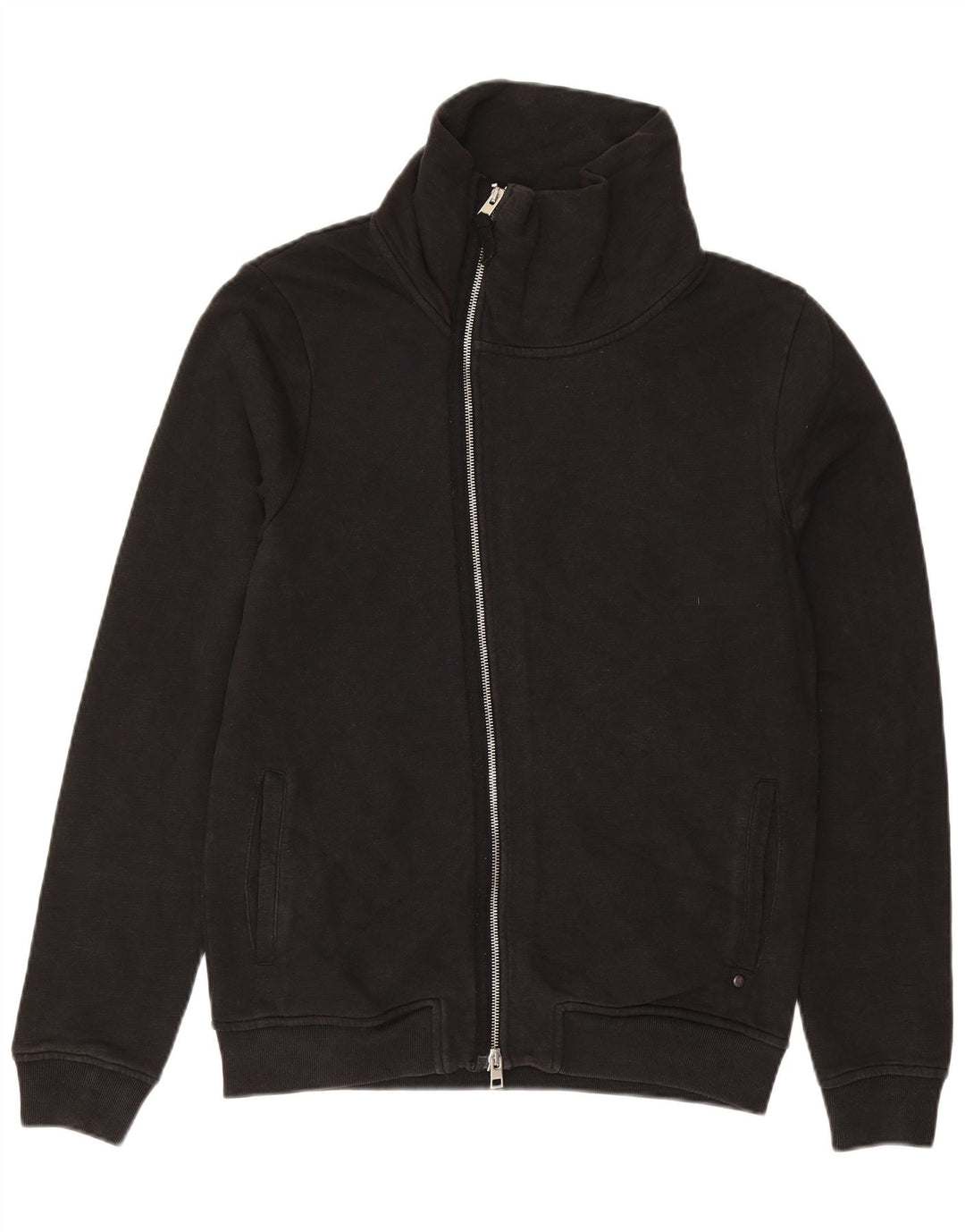 Suéter cardigã masculino ALL SAINTS pequeno algodão preto