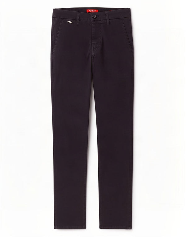 Guess Calça masculina skinny de cintura média W28 L32 algodão azul marinho
