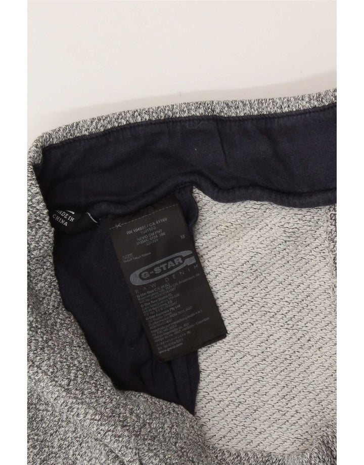Calça de treino masculina G-Star algodão manchado cinza médio