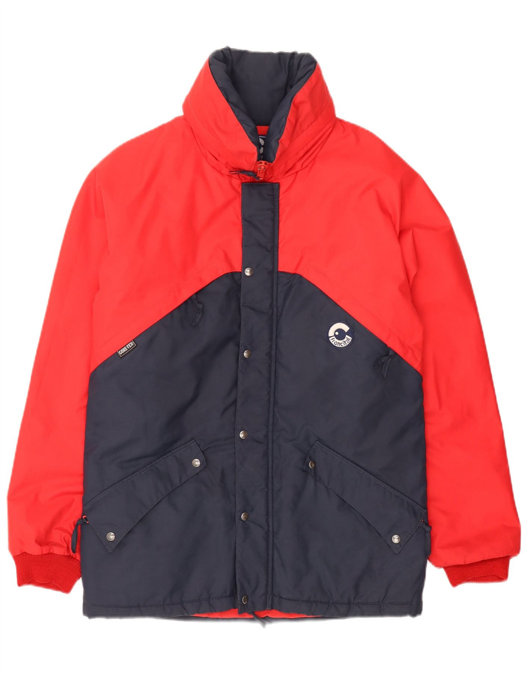 Jaqueta de esqui masculina Francital Gore-Tex com capuz UK 38 Medium Red Colourblock