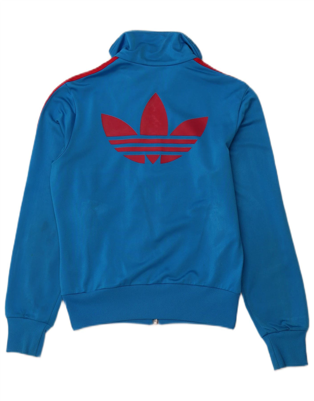 Adidas Womens Graphic Tracksuit Top Jacket EU 36 Pequeno Azul Poliéster