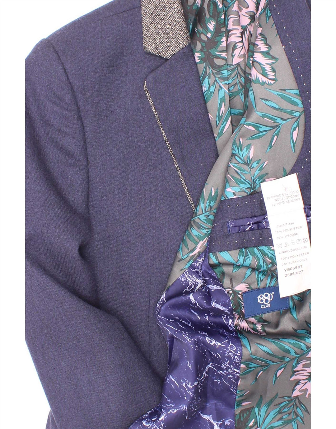 JP 1880 Jaqueta Blazer Masculina com 2 Botões 4-5 Anos Poliéster Azul Marinho