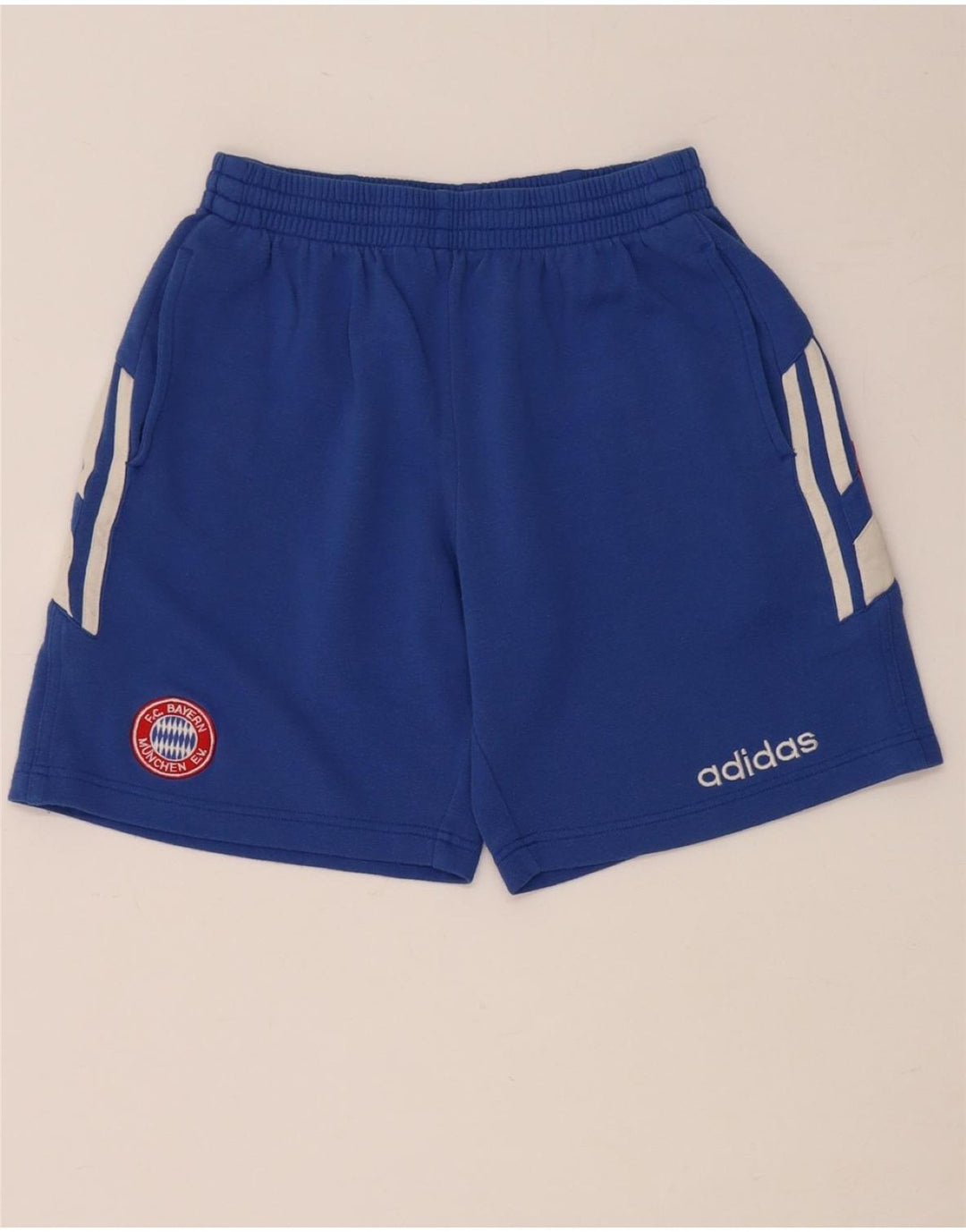 ADIDAS Garotos FC Bayern Munchen Sport Shorts 15-16 Anos Azul Colorblock