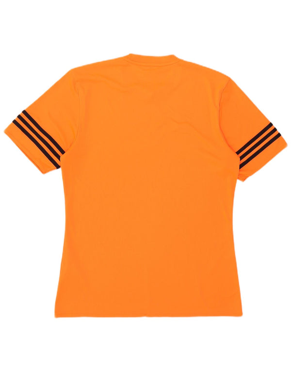 Adidas Mens Climalite Camiseta Top Médio Laranja Poliéster