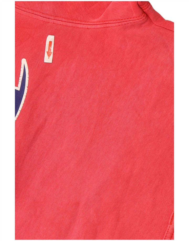 Jumper com capuz gráfico masculino Champion médio algodão vermelho